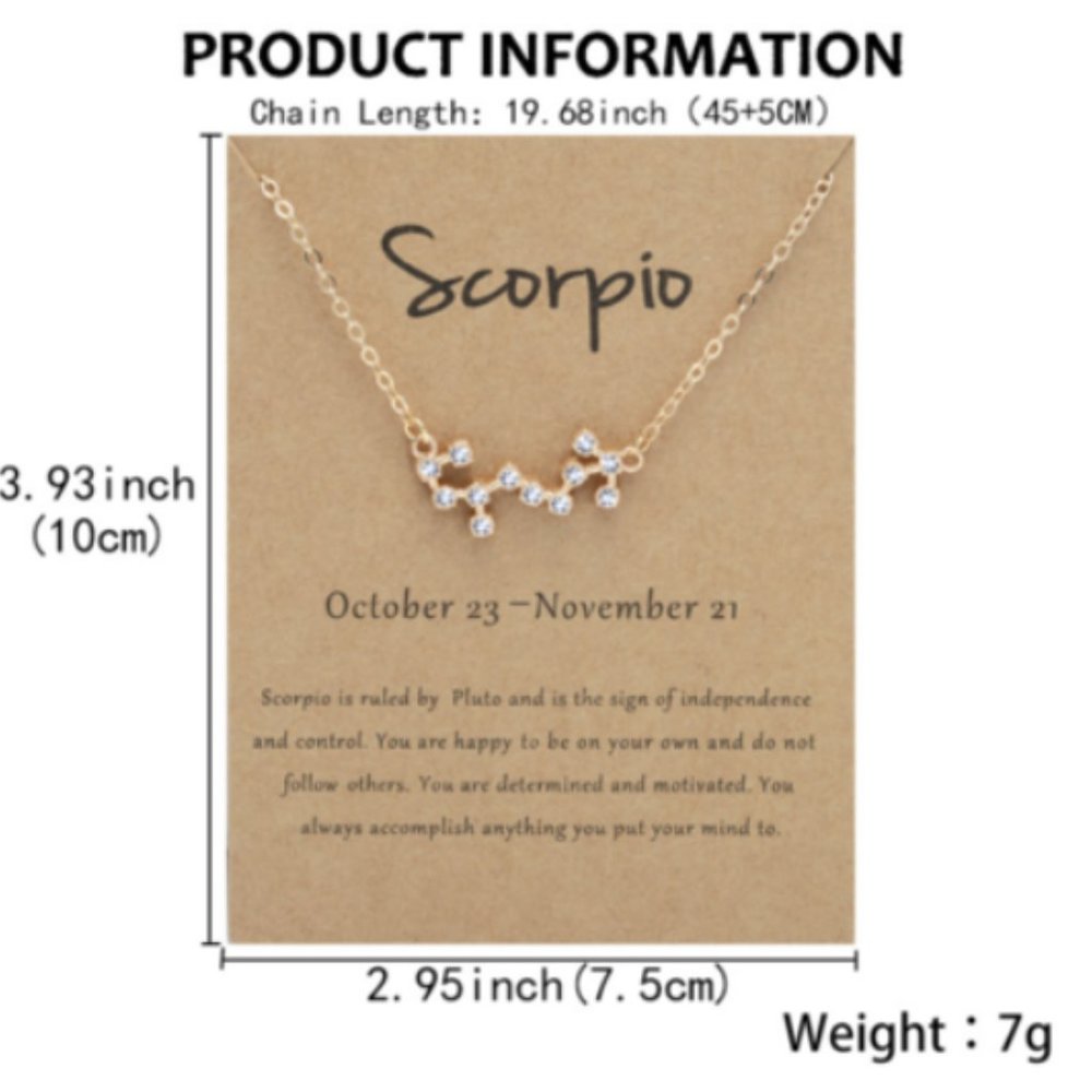 Gold Capricorn Constellation Necklace - Picture 4 of 5